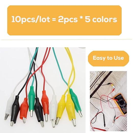 40PCS Premium Alligator Clips Electrical, Crocodile Cable, Test Leads - Image 3