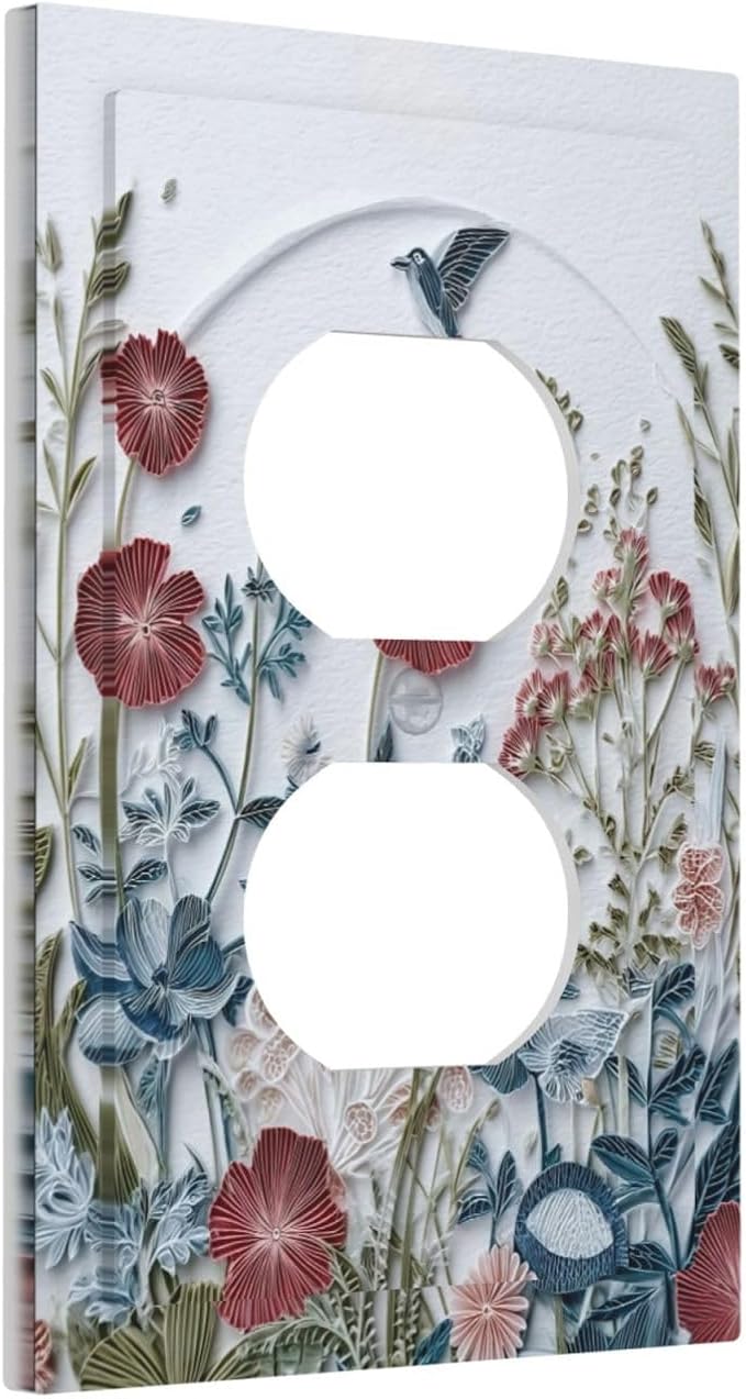 Bvtewkhz Wildflowers Flowers Floral Plants Duplex Outlet Wall Plate Cover - Image 2
