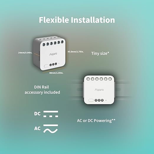 Aqara Dual Relay Module T2, Smart Relay Switch Dry Contact Mode - Image 2