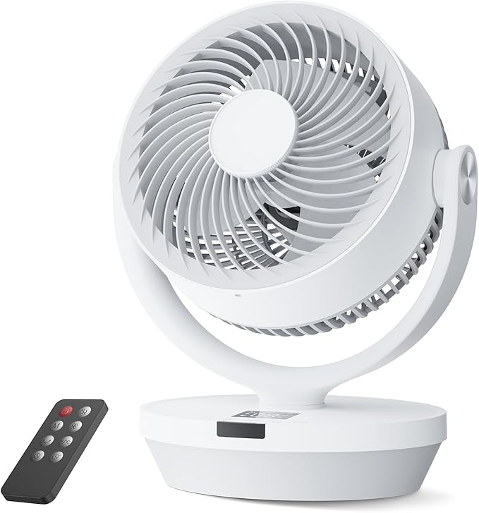 PNTCK Air Circulator Fan for Bedroom, 90° Oscillating & 120° Tilt, 60ft Strong by PNTCK