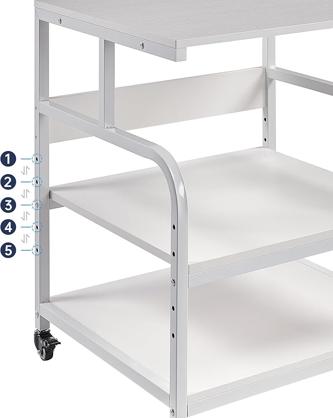 Fannova Printer Stand, 25.6" x 23.6" x 30.9" Extra Large Printer Table - Image 4