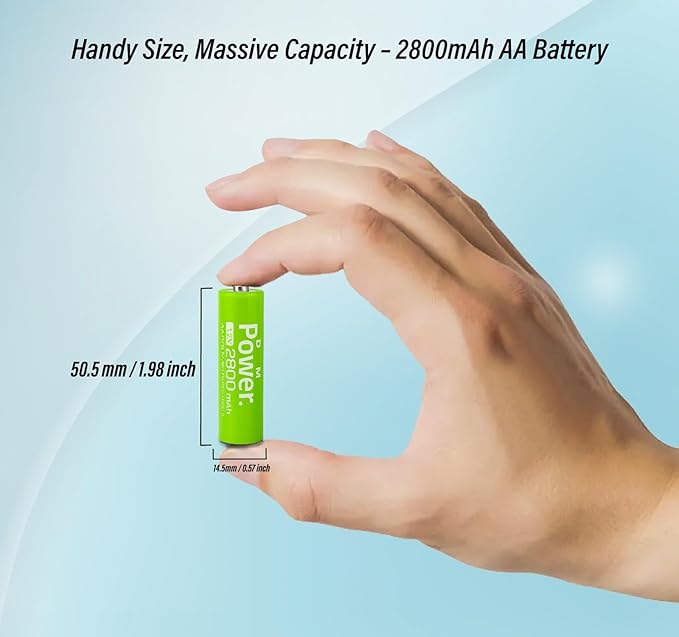 DMK POWER Rechargeable High Capacity Batteries 1.2V NiMH Low Self Discharge) - Image 5