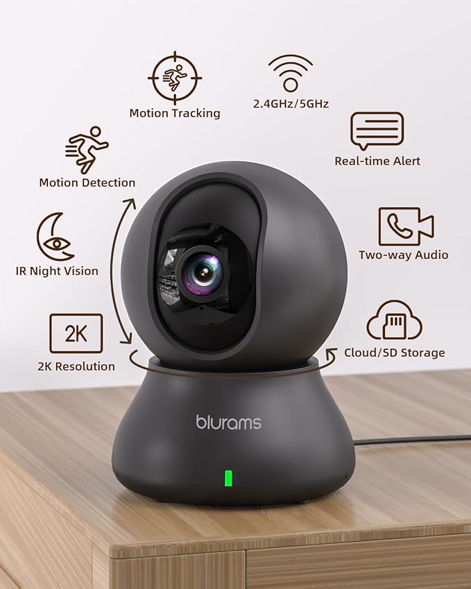 blurams Indoor Camera, 2K Pet Camera 360° Cameras - Image 3