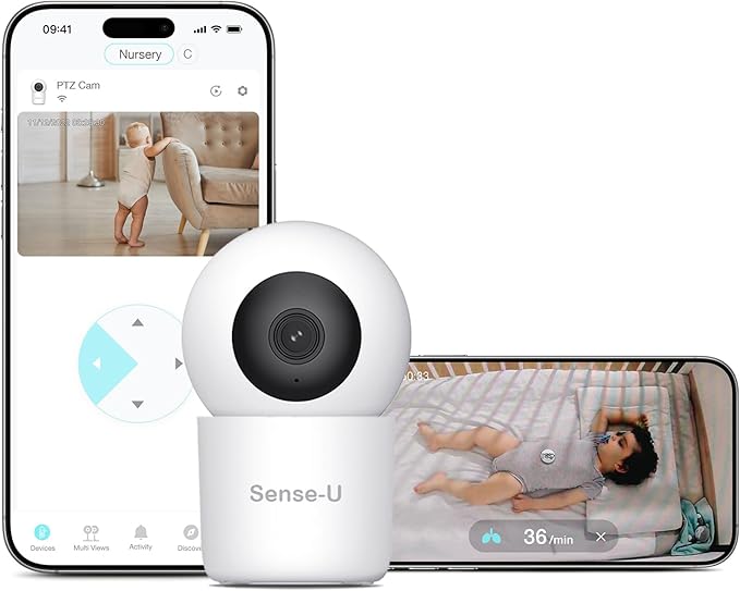 Sense-U AI 2.5K PTZ Baby Camera Monitor by Sense-U