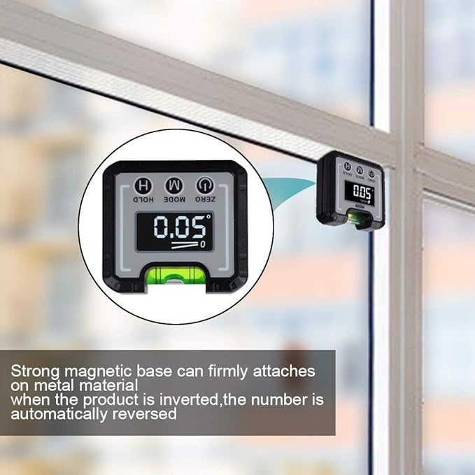 Digital Angle Finder Magnetic & Level Bubble Vial 4 X 90°Angle Gauge - Image 4