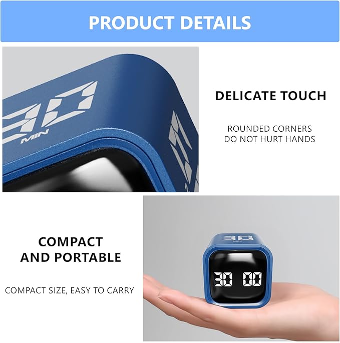 GuDoQi Multi-Function Cube Timer, 5/10/30/60 Min & Custom Count Down, Included - Image 8