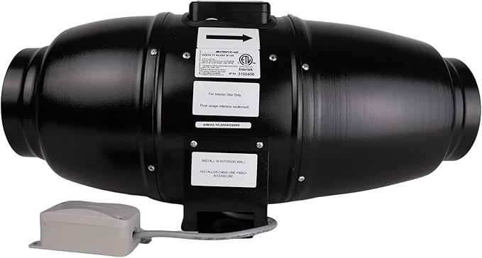 VENTS-US TT Silent M 150-6" Inline Mixed Flow 6” Duct Fan Includes Double-speed - Image 5