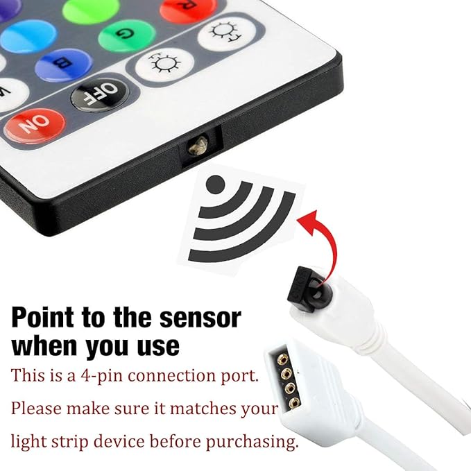 SUPERNIGHT RGB LED Light Strip Remote Controller, Dimmer - Image 2
