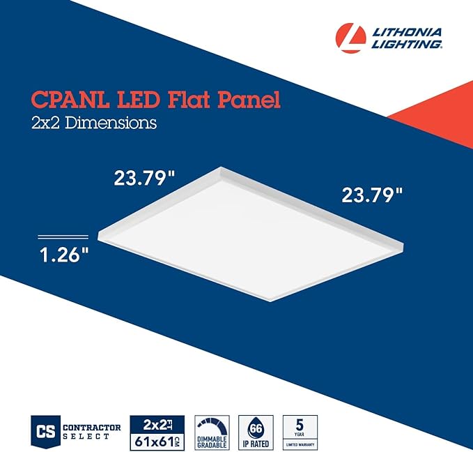 Lithonia Lighting CPANL 2x2 LED Flat Panel Light, 2 ft. by 2 ft. LED Light Panel - Image 5