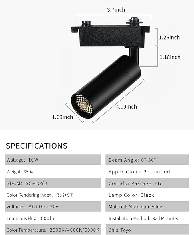 Gpaillumic LED Track Lighting Heads Compatible - Image 4
