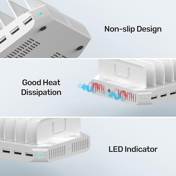 Unitek Multi Charging Station, 10-Port USB Charger - Image 7