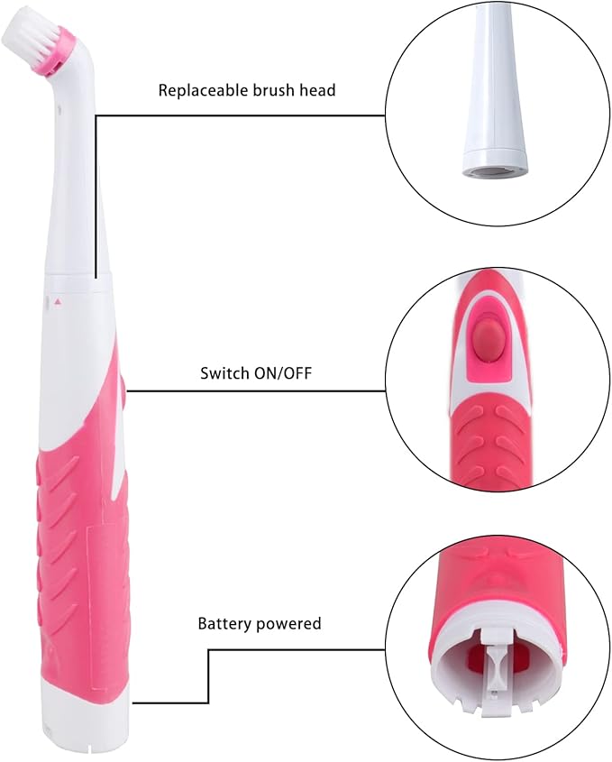 Electric Cleaning Brush with 4 in 1 Multiple Brush Heads, Indoor Household - Image 2