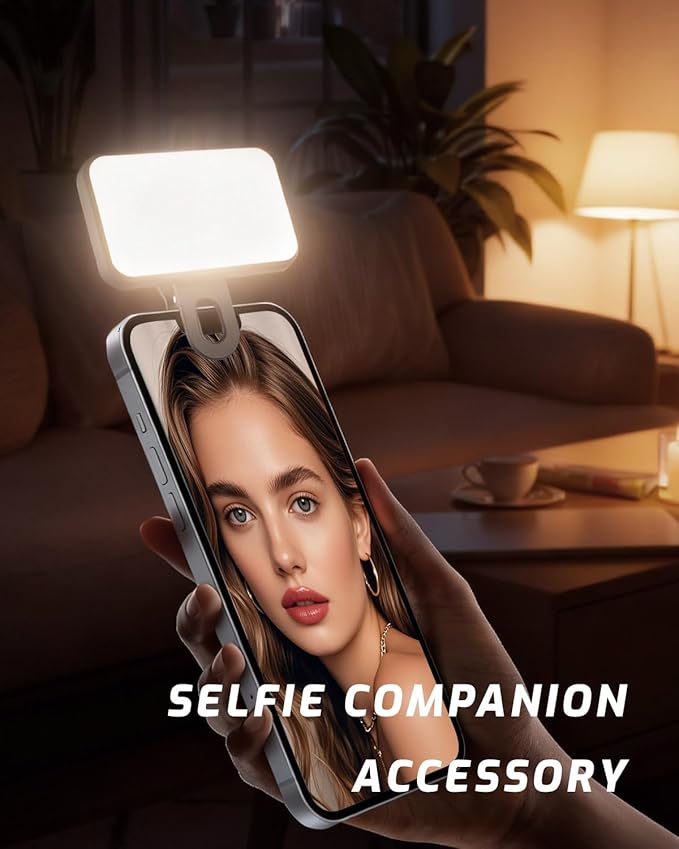 Mini Portable Selfie Light for iPhone: Rechargeable Clip on Phone Fill Lights - Image 3