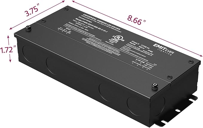 EMITEVER Dimmable Led Driver, 80W AC 110V-277V to DC 24V Transformer, 5-in-1 - Image 3