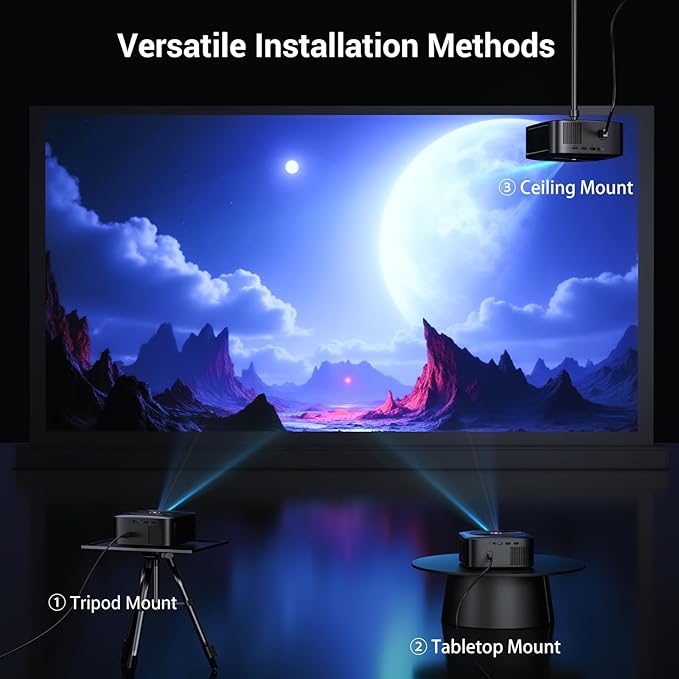 1500 ANSI Official Licensed Google TV Smart Projector, HAPPRUN 4K Full HD Home - Image 9