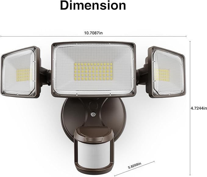 Onforu 100W LED Motion Sensor Outdoor Lights, Dusk to Dawn Flood Light Outdoor - Image 8