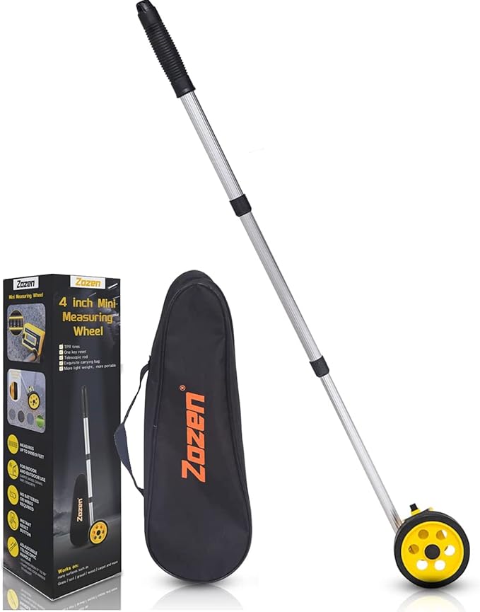 Zozen Measuring Wheel in Feet and Inches, Scalable Length 40in, 4-inch Measure by Zozen