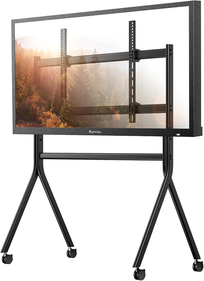 Sylvox TV Floor Stand for 65-75 Inch TVs, Heavy Duty Rolling TV Stand Max Load by SYLVOX