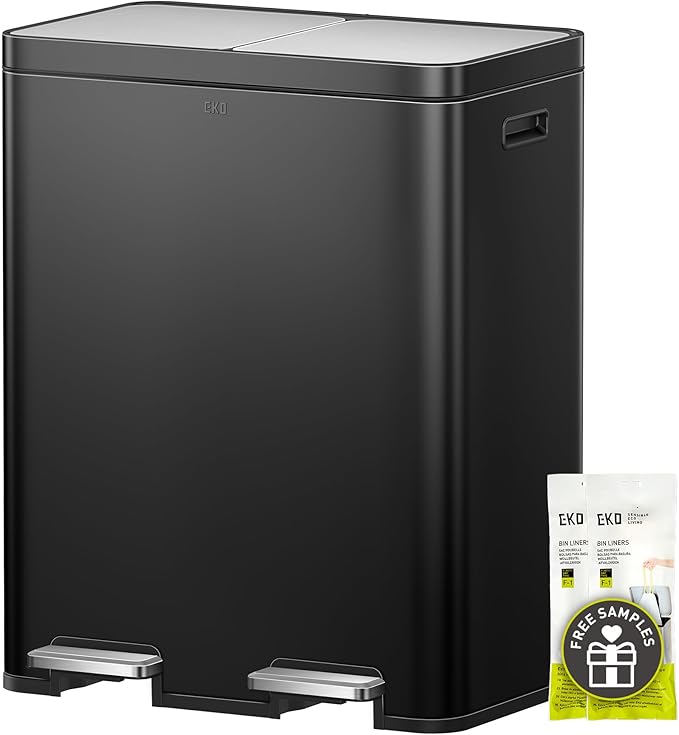 EKO Edison 8+8 Gallon Dual Trash Can by EKO