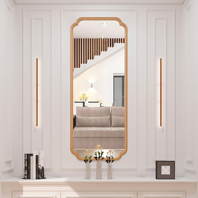 Natural Wood Framed Bathroom Mirror - Image 3