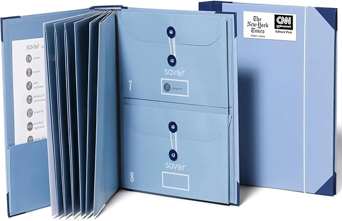 Savor | The Folio™ Document Organizer 2025 Edition | Acid-Free Custom Dyed by Savor
