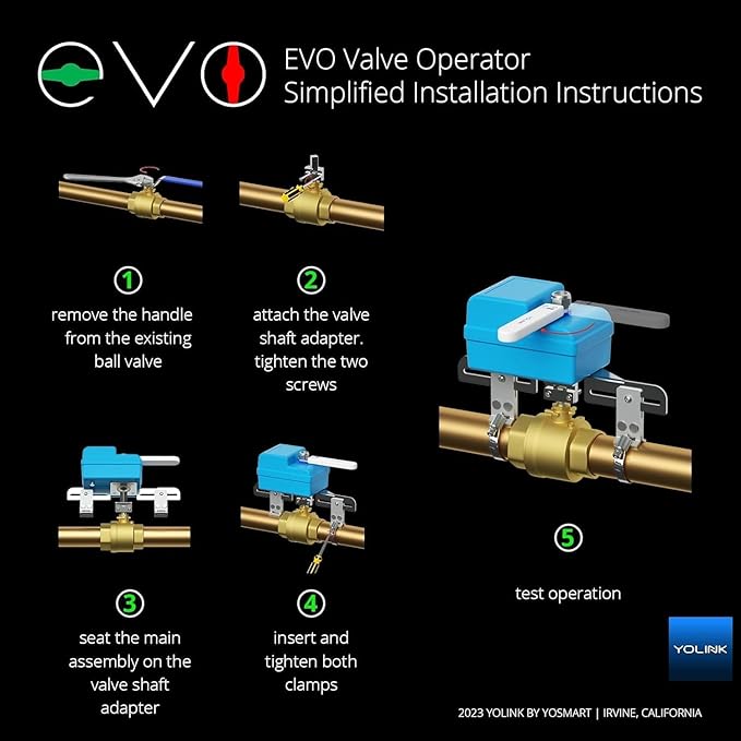 YoLink DIY Automatic Water Leak Detection & Shut-Off Starter Kit, Valve Operator - Image 9