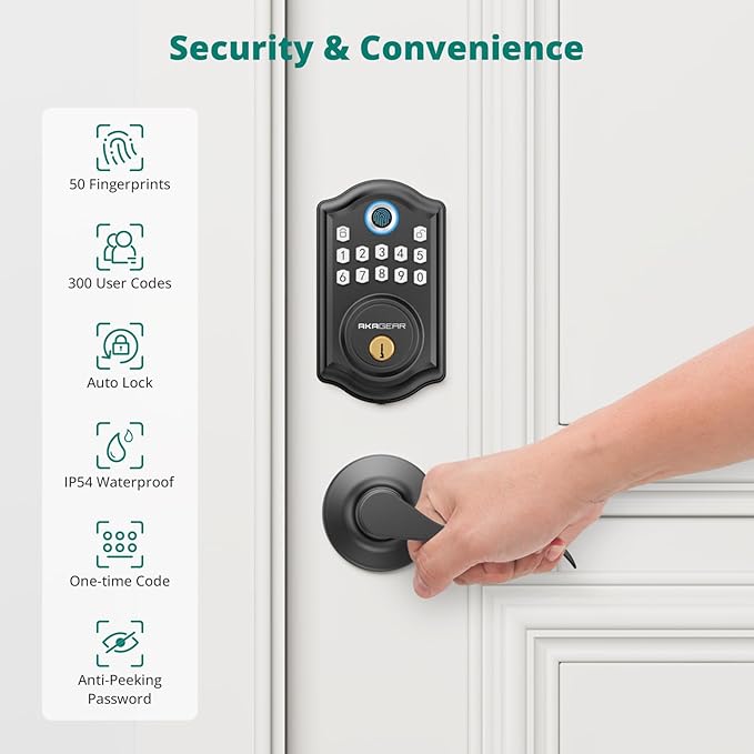 AkaGear DS10 Keyless Entry Door Lock - Image 4