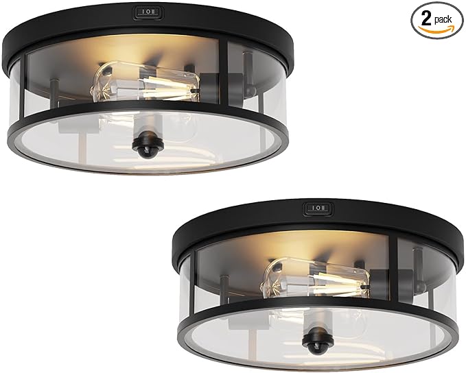 Craftersmark 2Pack Outdoor Flush Mount Ceiling Light 12.5In by Craftersmark