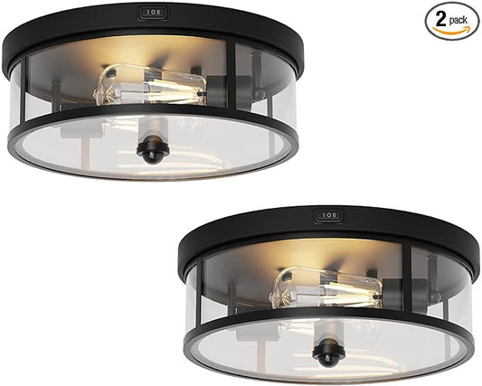 Craftersmark 2Pack Outdoor Flush Mount Ceiling Light 12.5In by Craftersmark