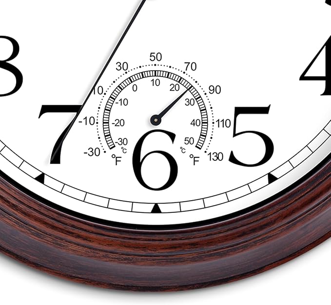 KECYET 10 Inch Outdoor Wall Clock - Image 7