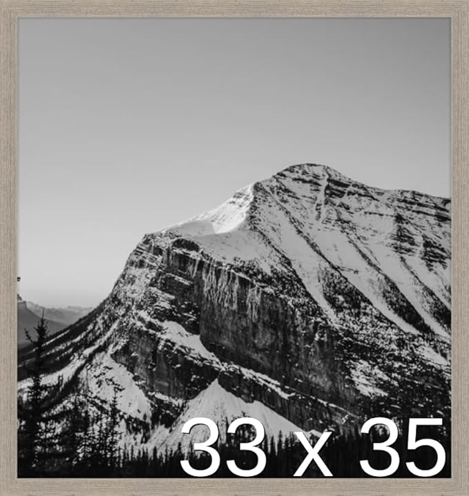 Frame It Easy 33 x 35 Rustic Gray Wood Frame by FrameItEasy