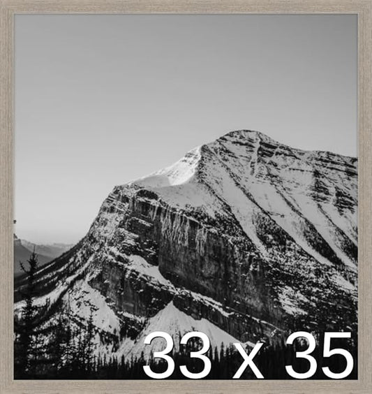 Frame It Easy 33 x 35 Rustic Gray Wood Frame by FrameItEasy