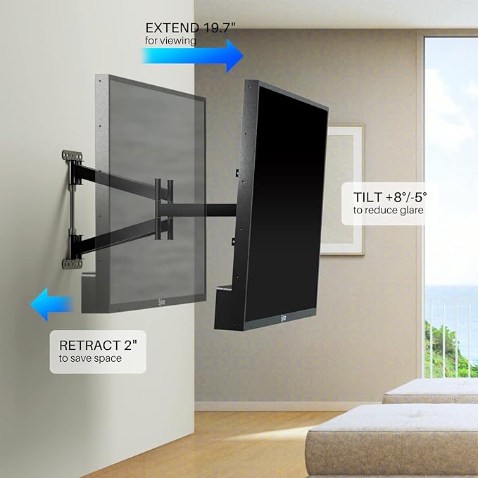 Sylvox Full Motion TV Wall Mount, TV Mount Bracket - Image 5