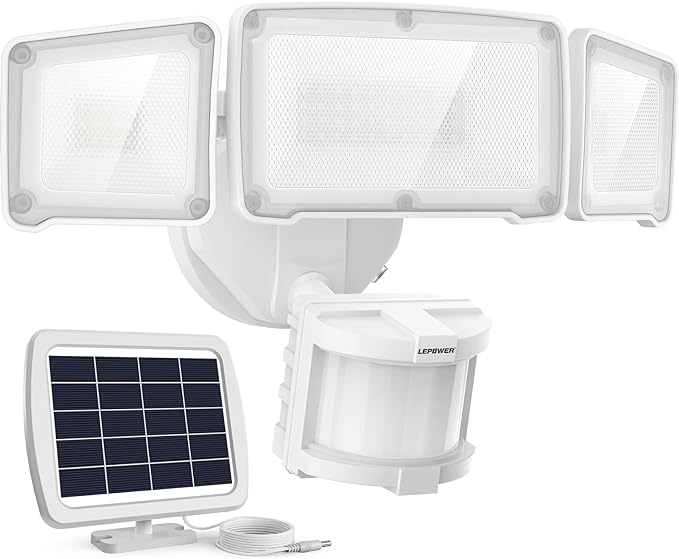 LEPOWER 1600LM LED Solar Security Lights Motion Outdoor, Motion Sensor Light by LEPOWER