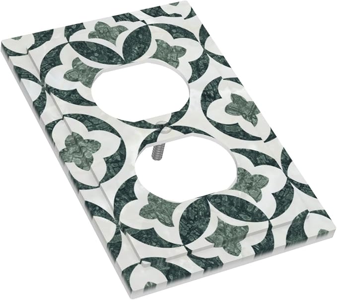 Bvtewkhz Green Luxury Modern Cubic Marble Cubic Marble Duplex Outlet Decorative - Image 3