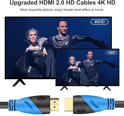 4K HDMI 75 FT Cable Ultra High Speed Gold Plated Connectors, Ethernet HDMI Cord - Image 6