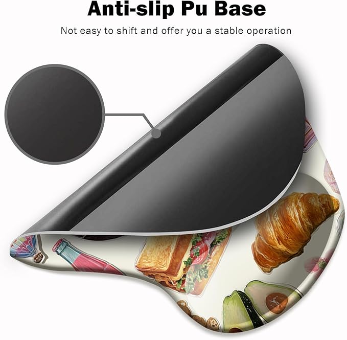 Ergonomic Mouse Pad with Wrist Support, Mouse Pad with Wrist Rest and Coaster - Image 3