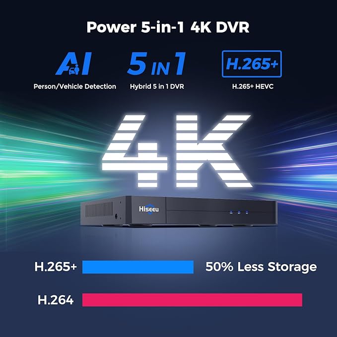 Hiseeu 4K Wired Security Camera System Outdoor - Image 2