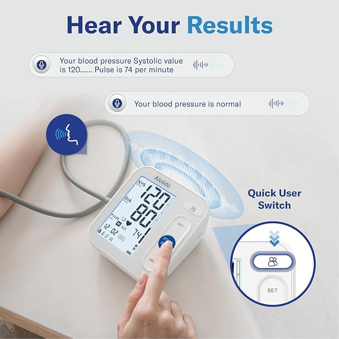 Alcedo Blood Pressure Monitor for Home Use, Automatic Digital BP Machine - Image 5