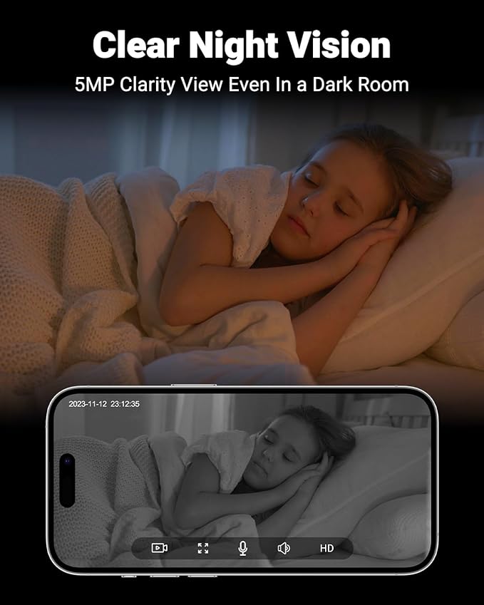 MUBVIEW Pet Camera with Phone App, Indoor Security Camera, 2.4/5GHz WiFi Cameras - Image 4