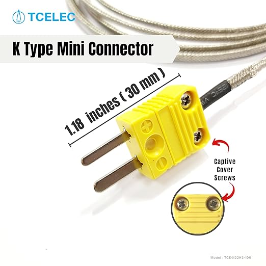 TCELEC TCE-K02H3-100 K Type Thermocouple Metal Probe - Image 5