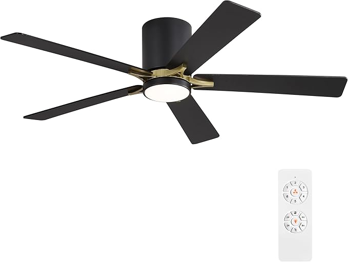 WINGBO 48" DC Flush Mount Ceiling Fan by HomePage