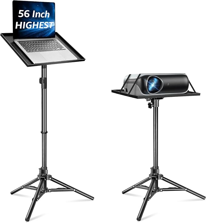 Lusweimi Projector Stand Tripod, 56 Inch Height Adjustable Laptop Stand by LUSWEIMI