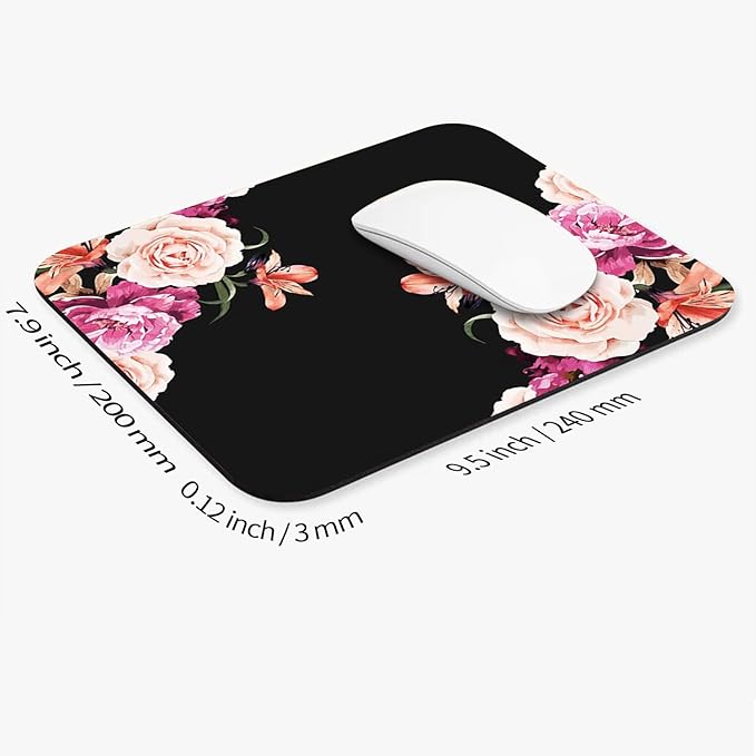 Armanza Square Mouse Pad Pretty Peony Flower, Personalized Premium-Textured - Image 2