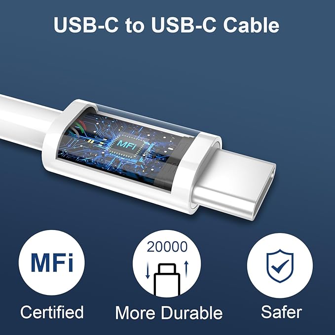 USB C Charger for iPhone 17/16/15 Pro Max Charger Fast Charging 10FT, 20W C - Image 4
