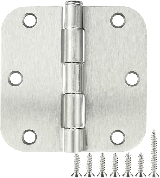 90 Pack Satin Nickel Door Hinges 3.5 x 3.5 Inch Interior 3 1/2 Inch Door Hinges by TDCHINGES
