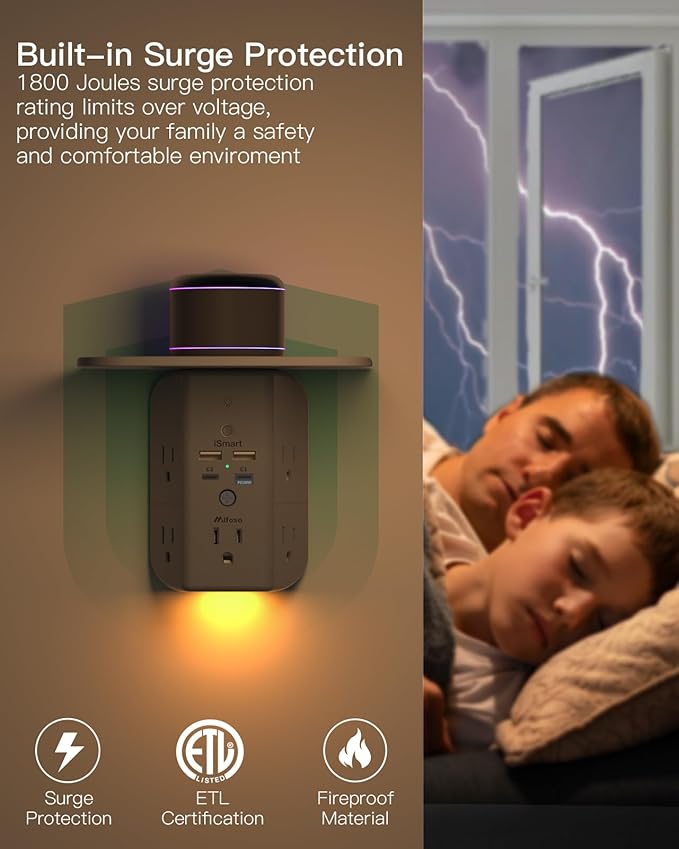 PD20W Wall Outlet Extender, Outlet Splitter - Image 5