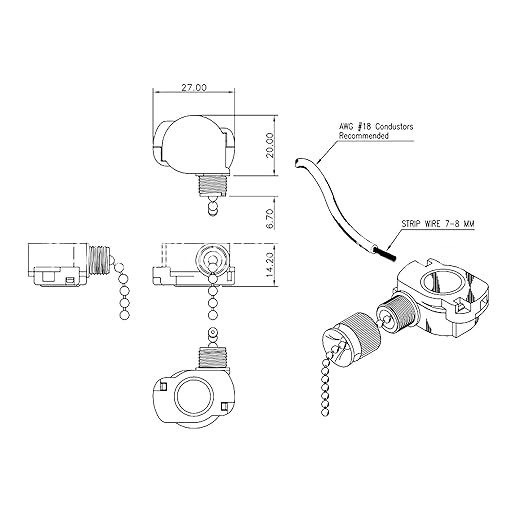 Ceiling Fan Light Switch, E87438 Fan Lamp Switch - Image 3