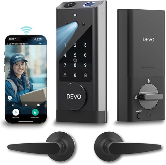 Devo G1 Video Smart Lock with Camera&Doorbell, 6-in-1 Keyless Entry Door Lock by DEVO