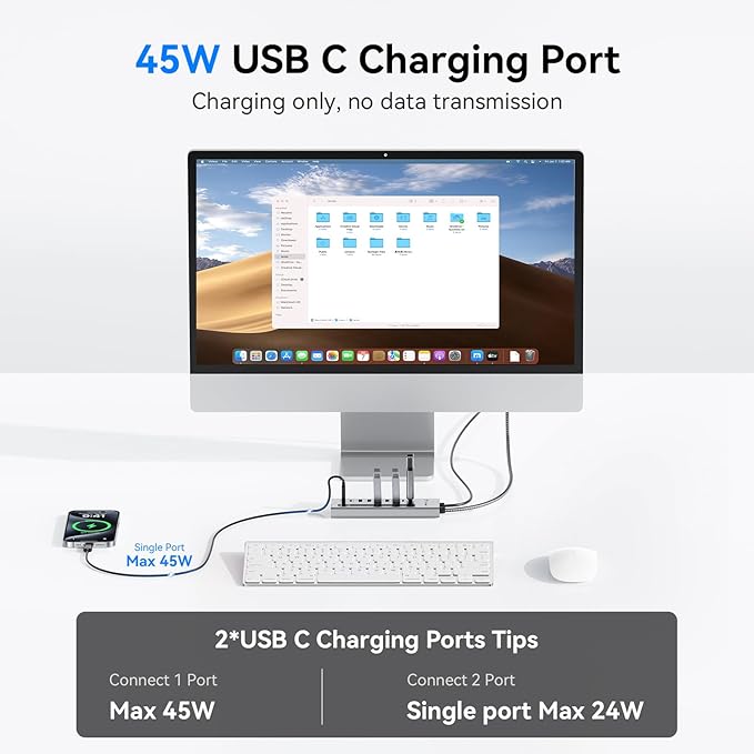 TobenONE Powered USB C Hub, 11-in-1 10Gbps USB C Splitter - Image 4